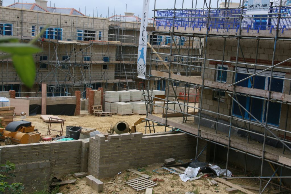 Archery Road housing development - picture shows housing and flats under construction.
