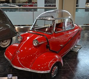 Messerchmitt KR 200, red three wheeled car.